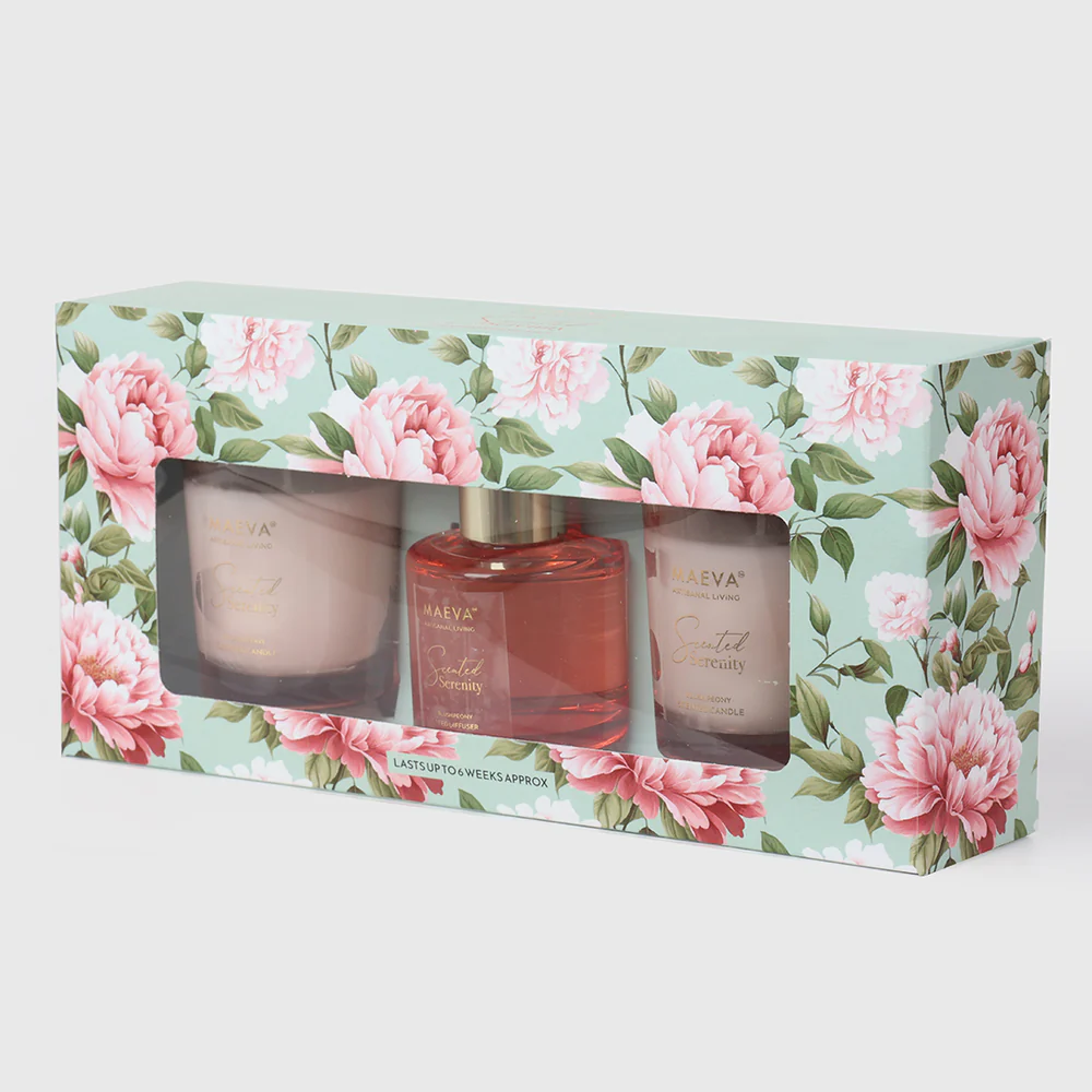 Scented Candle & Reed Diffuser Gift Set | Relaxing & Sleep Aid, Soy Wax, Rattan Reeds - Image 1