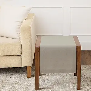 Linen Table Runner & Sofa Cover Set | Natural Wrinkle, Washed Vintage Look, Dustproof & Anti-Slip - Image 1