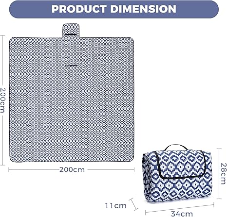 Portable Picnic Mat 150x200cm | Oxford Cloth Backing, Moisture-Proof, Machine Washable - Image 1