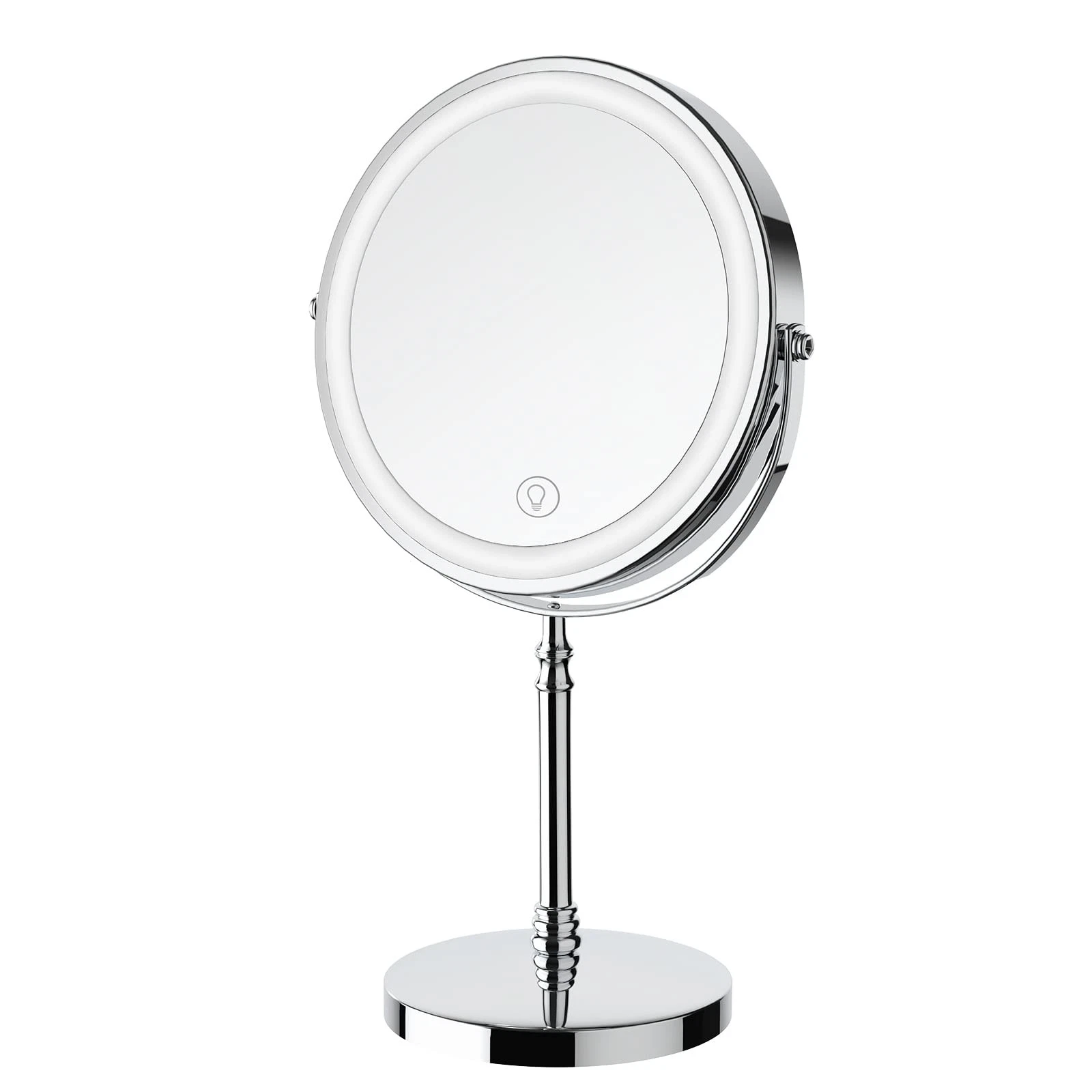 Portable LED Lighted Makeup Mirror Dry Battery Model | 3 Color Temperatures, No Built-in Lithium Battery
