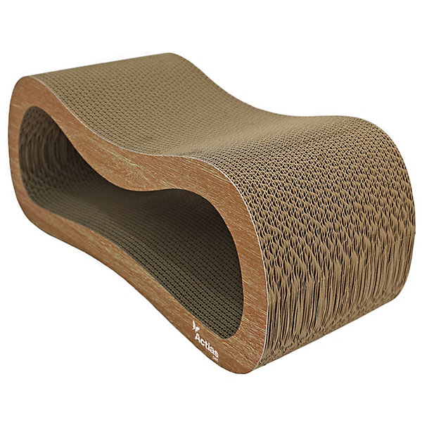 2-in-1 Cat Scratcher & Cat Bed | Solid Wood Frame + Replaceable Corrugated Cardboard Core - Image 1