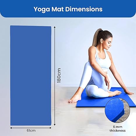 Thick Anti-Slip Yoga Mat 6mm TPE | Free Carry Strap Included - Image 1