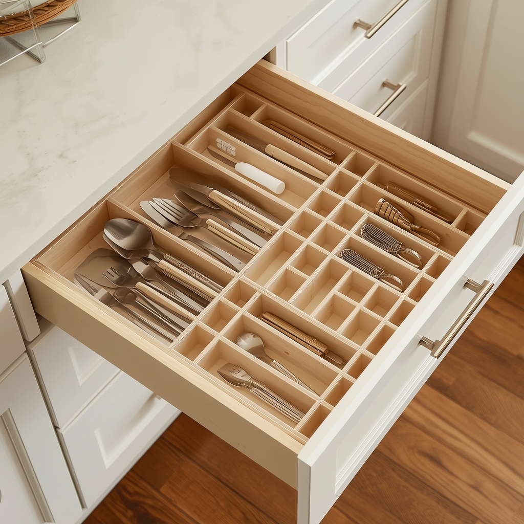 Adjustable Drawer Divider 4-Pack | Flexible Fit for Kitchen & Closet - Image 1