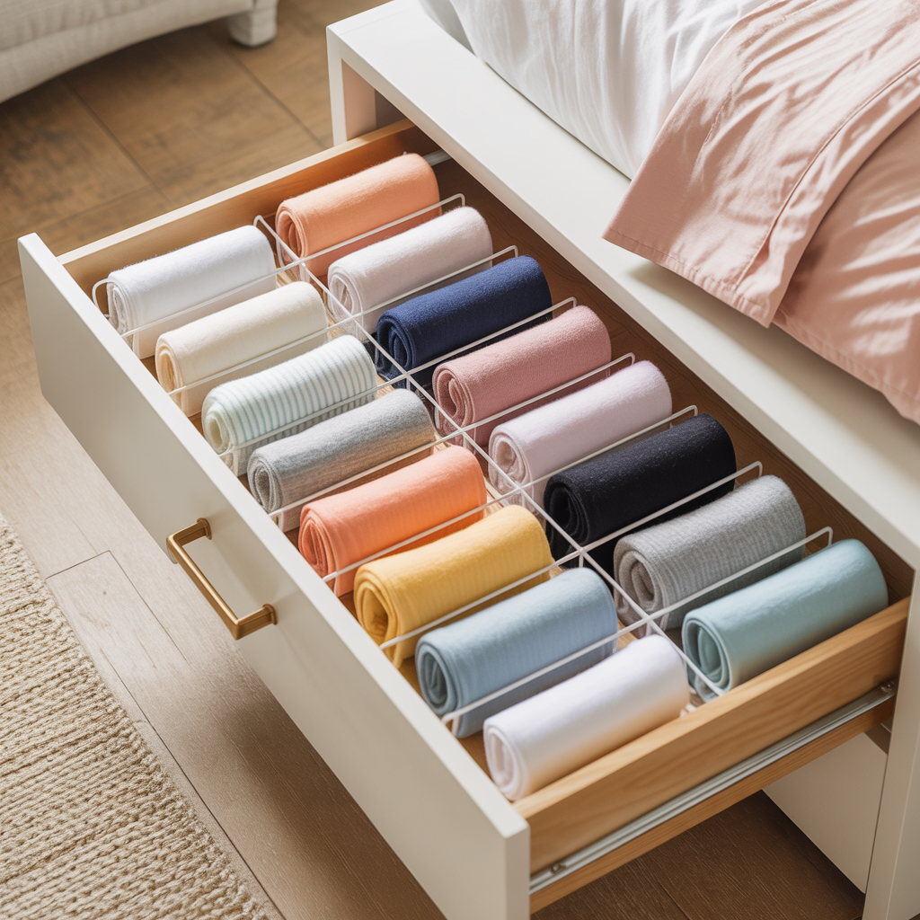 Adjustable Drawer Divider 4-Pack | Flexible Fit for Kitchen & Closet - Image 1