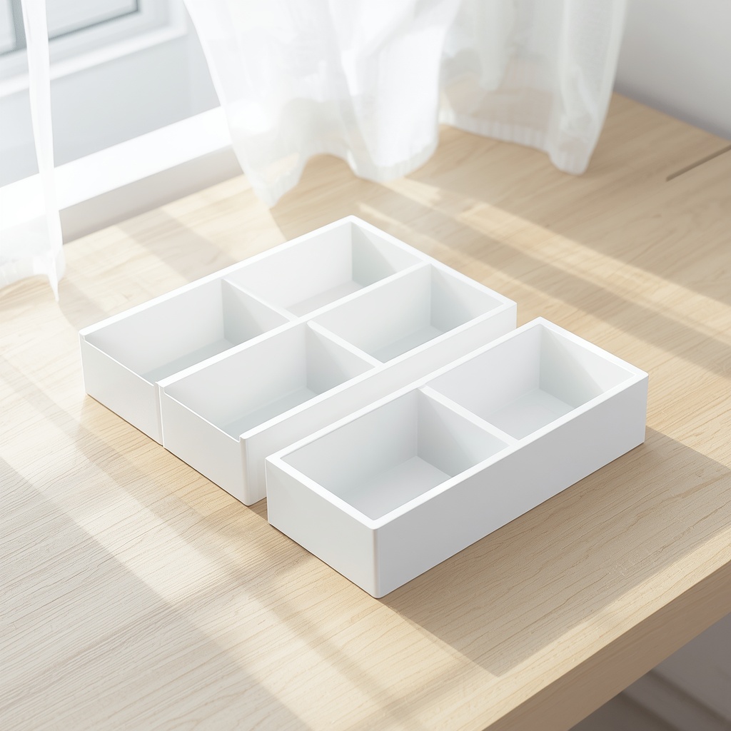 Adjustable Drawer Divider 4-Pack | Flexible Fit for Kitchen & Closet